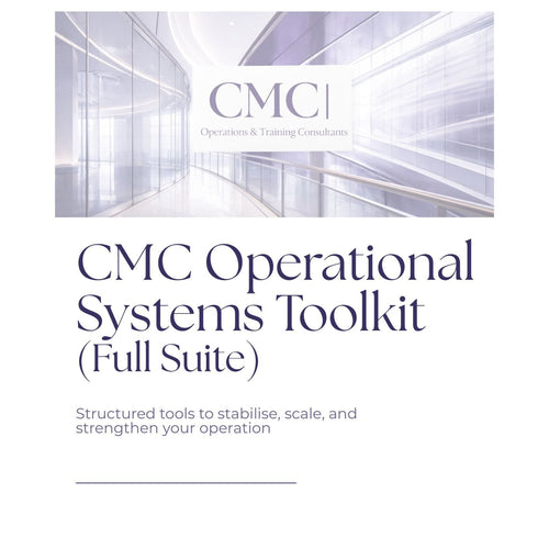 Cover of CMC Operational Systems Toolkit with a modern architectural background