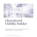 Cover of 'Operational Viability Builder' by CMC, featuring a modern hallway design.